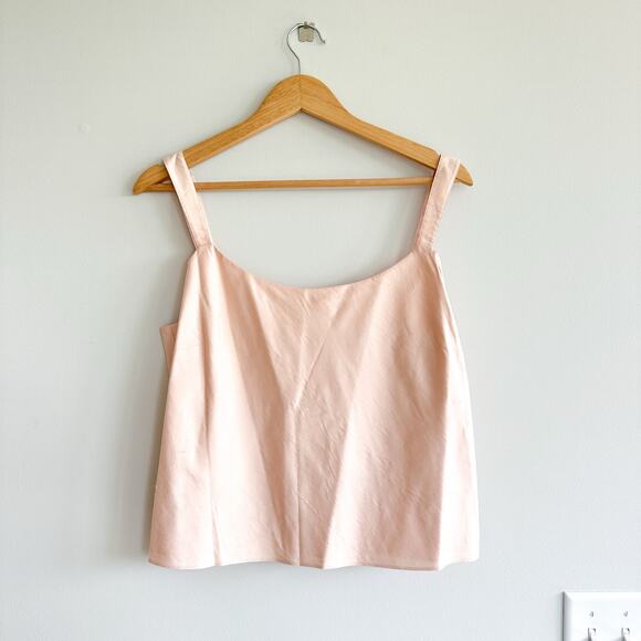Lafayette 148 New York Silk Tank Top Blush Pink L - Picture 1 of 6